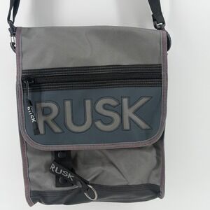 RUSK Messenger Bag Gray Black Nylon Crossbody‎ Utility Streetwear Techwear Bag